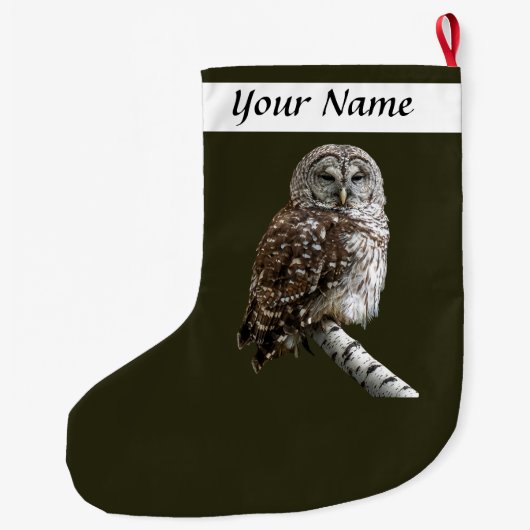 モズクイフクロウ ラージクリスマスストッキング (裏面)