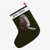 モズクイフクロウ ラージクリスマスストッキング (裏面 (吊り時))