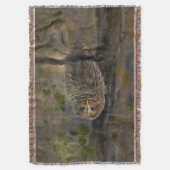 モズクサギの絵画 14 x 28 スローブランケット (正面縦)