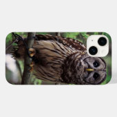 モズクフクロウ iPhone 14 カバー (裏面 (横))