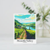 モセルバレードイツヴィンテージトラベルイラストレーション ポストカード (スタンド正面)