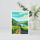 モセルバレードイツヴィンテージ旅行イラストレーション ポストカード (スタンド正面)