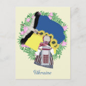 モタカ。ウクライナのフォーク人形、人形の飾り。 ポストカード (正面)