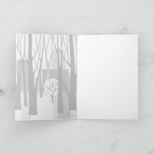 モダニストアーバンウィンターホリデーカード シーズンカード (内部)