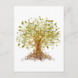 モダニストカラフルツリー13 ポストカード