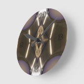 モダニストクロムデザイコンテンポラリーナークロック ラウンド壁時計 (傾斜)