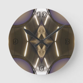 モダニストクロムデザイコンテンポラリーナークロック ラウンド壁時計