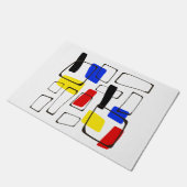 モダニストスタイルアートの原色 ドアマット (アングル)