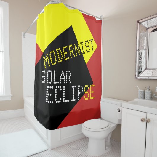 モダニスト太陽のEclipseのカスおもしろいタブル シャワーカーテン (インサイチュ)