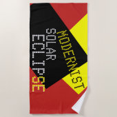 モダニスト太陽のEclipseのカスおもしろいタブル ビーチタオル (正面)