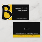 モダニストBゴールデンブはっきりしたラックールクモノグラム 名刺 (正面/裏面)