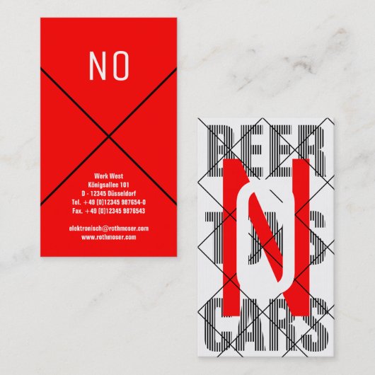 モダニズムのカード 名刺 (正面/裏面)