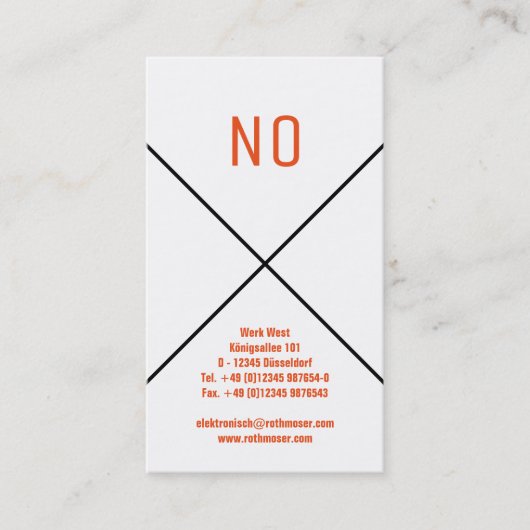 モダニズムのカード 名刺 (正面)