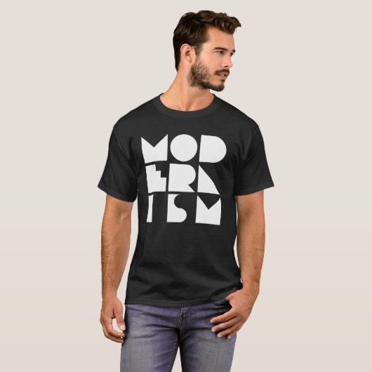 モダニズムの太字ロゴデザイン Tシャツ (正面フル)