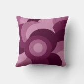 モダニズムの紫の抽象芸術幾何学 クッション (裏面)