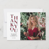 モダニズム赤卒業サンキューカード 招待状 (正面)