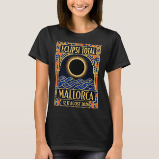 モダニズム・カタルーニャ様式 2026年マヨルカ島皆既日食 Tシャツ