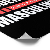 モダニティを受け入れる男性的さを拒否1 ポスター (角)