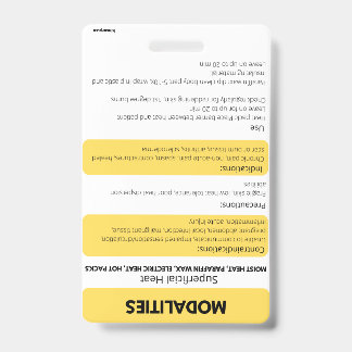 モダリティ（ホット/コールド）バッジカードリファレンス バッジ