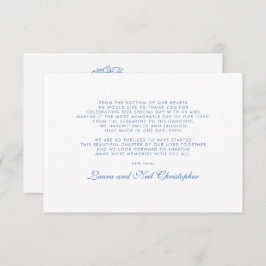 モダンあじさいダスティブルー結婚の感謝 サンキューカード