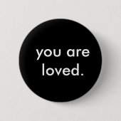 モダンあなたは愛されている 缶バッジ (正面)