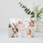 モダンありがとうお誕生日おめでとうございます ポストカード (スタンド正面)