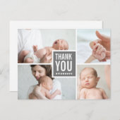 モダンありがとうお誕生日おめでとうございます ポストカード (正面/裏面)