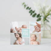 モダンありがとうお誕生日おめでとうございます ポストカード (スタンド正面)