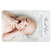 モダンありがとうベビーフォトギフト記念 マグネット (横)