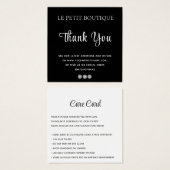 モダンありがとう白黒服気に服カード (正面&裏面)