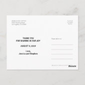 モダンありがとう結婚の写真カスタムはがき ポストカード (裏面)