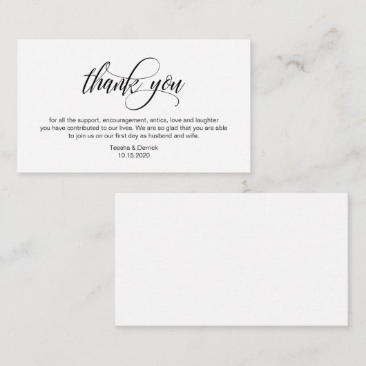 モダンありがと結婚うございました エンクロージャーカード (正面/裏面)