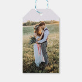 モダンありがはっきりしたタイポグラフィ結婚 ギフトタグ (裏面)