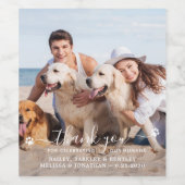 モダンありがカスタムとうペットドッグ結婚 ワインラベル (シングルラベル)