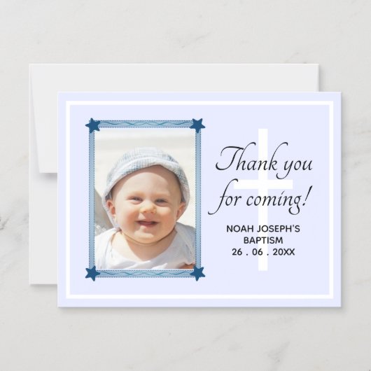 モダンありが来とう!バプテスギフトマグネット マグネット招待状 (正面)