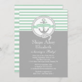 モダンいかり航海のニュートラル 招待状 (正面/裏面)