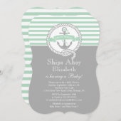 モダンいかり航海のニュートラル 招待状 (正面/裏面)