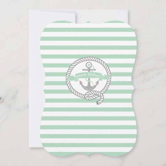 モダンいかり航海のニュートラル 招待状 (裏面)