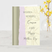 モダンいとこの幸せな母の日 カード (黄色い花)