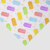 モダンおいしい夏の水の色のポップシクル模様 薄葉紙 (詳細)
