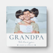 モダンおじいちゃん父の日の文字カスタム写真 フォトプラーク (正面)