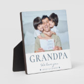モダンおじいちゃん父の日の文字カスタム写真 フォトプラーク (正面)