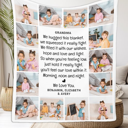 モダンおばあちゃんカスタムの写真数々の祖父母 フリースブランケット