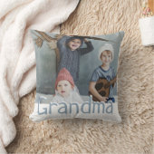 モダンおばあちゃん写真と引用文 |色カスタム付 クッション (Blanket)