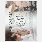 'モダンおばあちゃん'写真、名前&引用文フリースBlan フリースブランケット (正面)