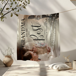 'モダンおばあちゃん'写真、名前&引用文フリースBlan フリースブランケット