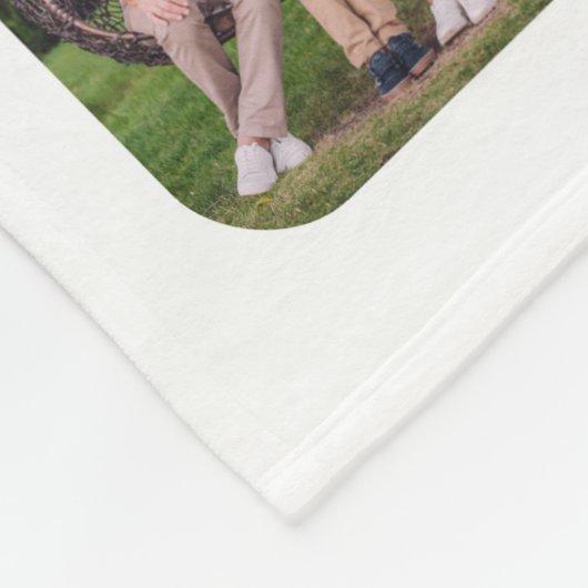 モダンおばあちゃん27フォトコラージュ白パーソナライズされた色 フリースブランケット (角)