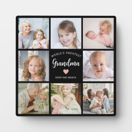 モダンおばあちゃん8フォトコラージュ白黒 フォトプラーク