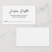 モダンおむつミニマルラッフルシンプル赤ちゃんシャワー エンクロージャーカード (正面/裏面)