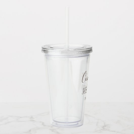 モダンおめでとうのパーソナライズされた種類 アクリルタンブラー (右)